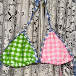 Vineyard Vines gingham bikini top